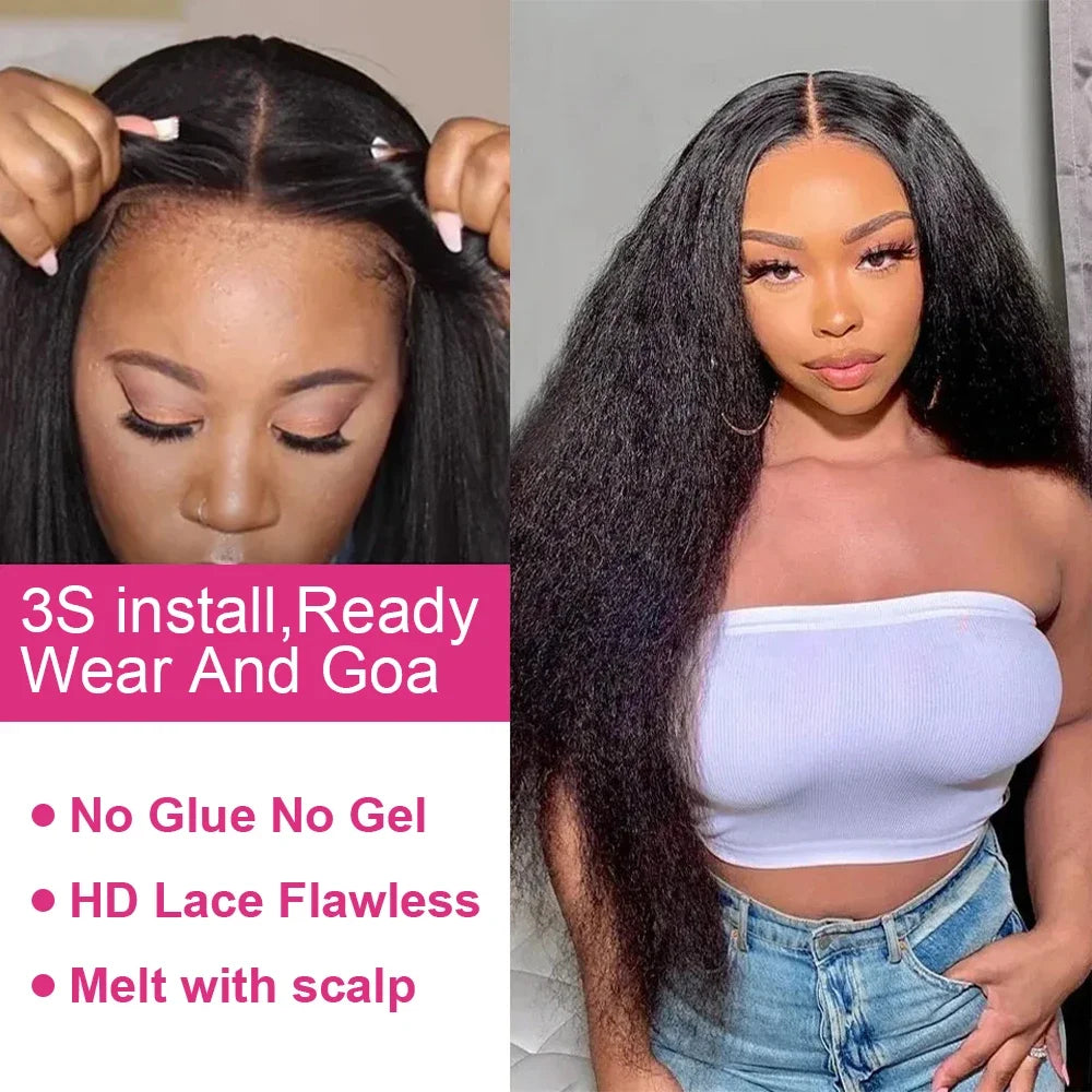 Glueless Women's Straight Human Hair Lace Wig — product view