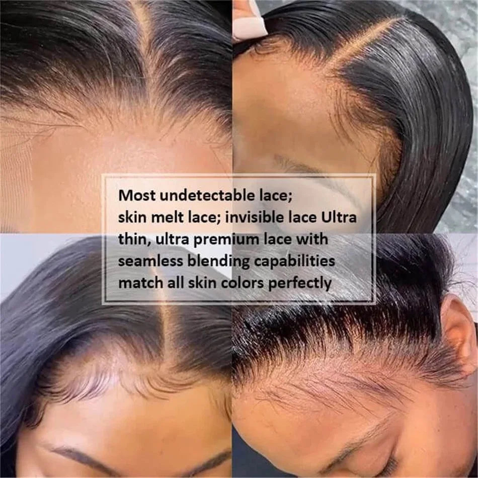 HD Lace Front Human Hair Wig Straight 13x4 13x6 Transparent Lace - OSASCO