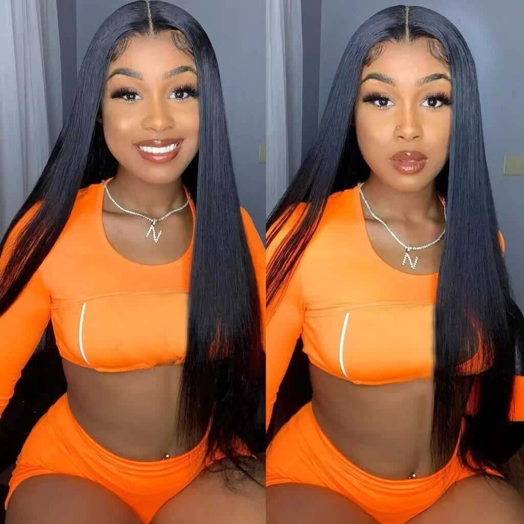 HD Lace Front Human Hair Wig Straight 13x4 13x6 Transparent Lace - OSASCO