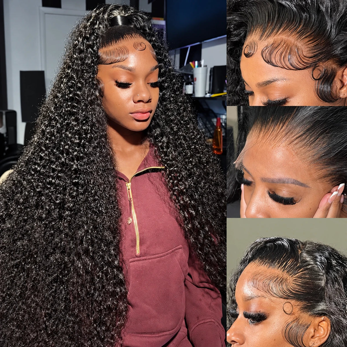 Deep Wave Lace Front Wig — product view