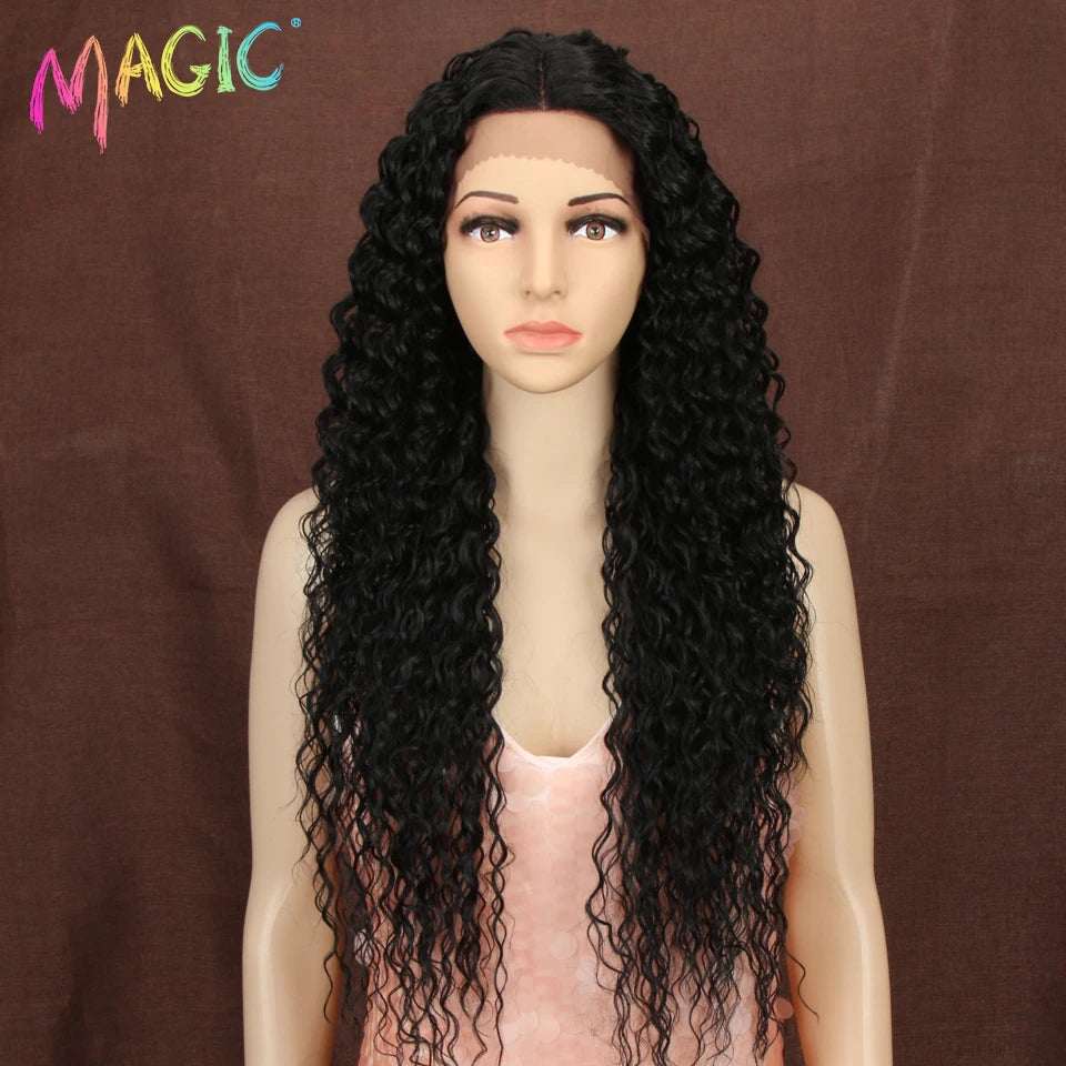 Synthetic Lace Wig Wave Wig Omber Blonde Wig High Temperature Fiber - OSASCO
