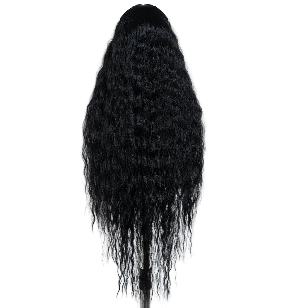 Synthetic Cosplay Lace Wig Long Curly Hair 42 Inch Cosplay Blonde - OSASCO